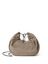 Brunello Cucinelli Suede Brioche Hobo Bag Dove Grey
