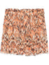 Isabel Marant Abstract Print Georgette Crepe Paperbag Mini Skirt Orange