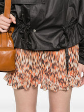 Isabel Marant Abstract Print Georgette Crepe Paperbag Mini Skirt Orange