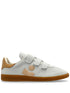 Isabel Marant Beth Touch-Strap Suede Sneakers White