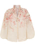 Zimmermann Floral Print Illuminate Blouse Beige
