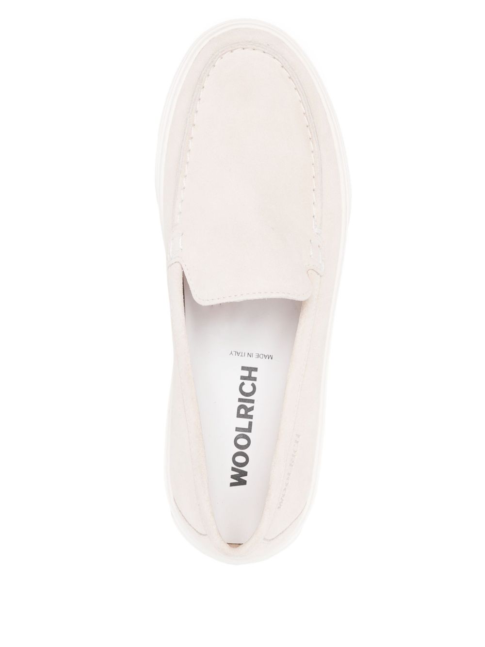 Woolrich Suede Slip-On Sneakers with Moc Stitching Beige