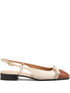 Valentino Garavani Flat Leather Slingback Ballets With Bow White