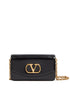 Valentino Garavani VLogo Signature Vain Small Leather Shoulder Bag Black