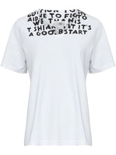 MM6 Maison Margiela V-Neck Printed Cotton T-Shirt White