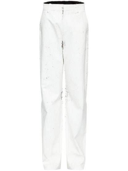 MM6 Maison Margiela Wax trousers White