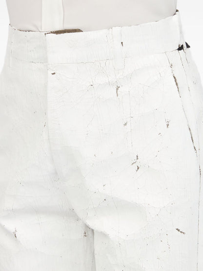 MM6 Maison Margiela Wax trousers White