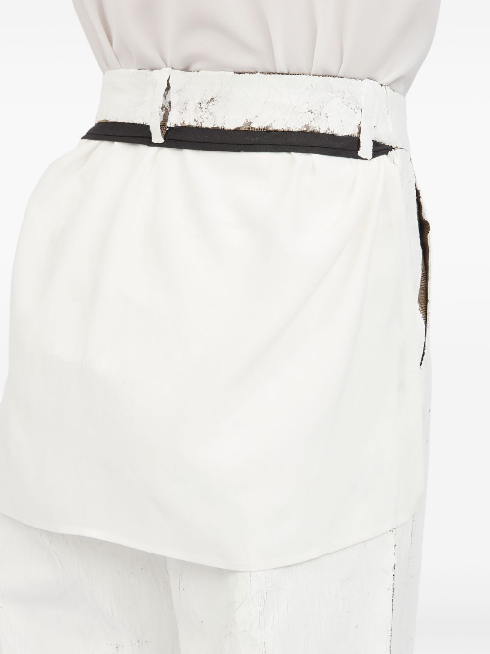 MM6 Maison Margiela Wax trousers White