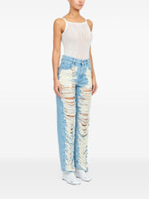 MM6 Maison Margiela Clear Blue Classic Straight-Leg Denim Jeans Clear Blue
