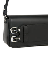 MM6 Maison Margiela Small Foldover Leather Shoulder Bag Black