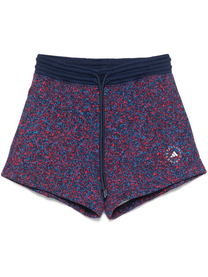 Adidas By Stella McCartney Cotton Drawstring Shorts Purple