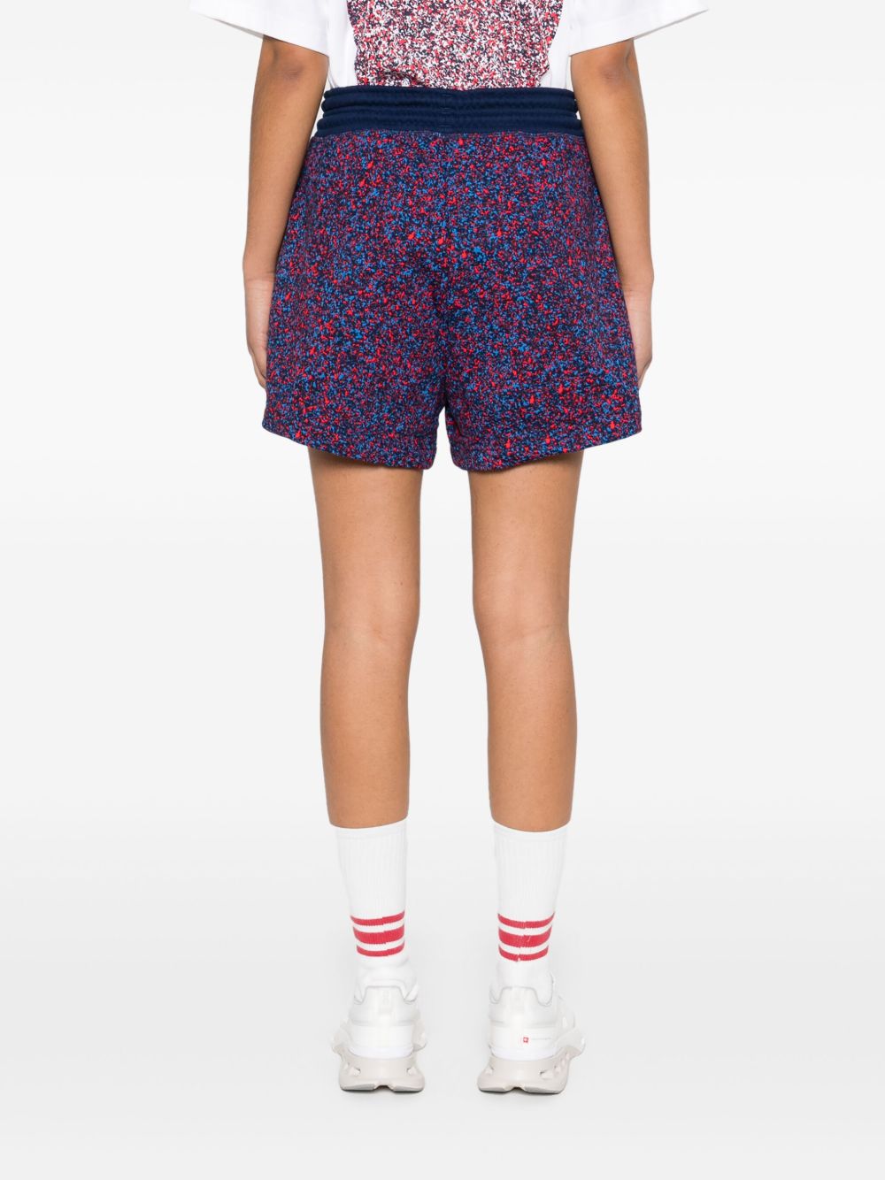 Adidas By Stella McCartney Cotton Drawstring Shorts Purple