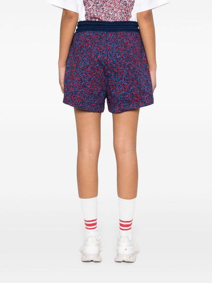 Adidas By Stella McCartney Cotton Drawstring Shorts Purple