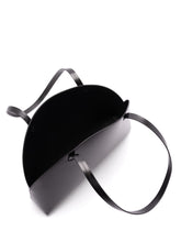 Jil Sander Leather Curve Medium Tote Bag Black