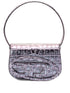 Diesel 1DR Grey Croc-Embossed Foldover Tote Bag Grey