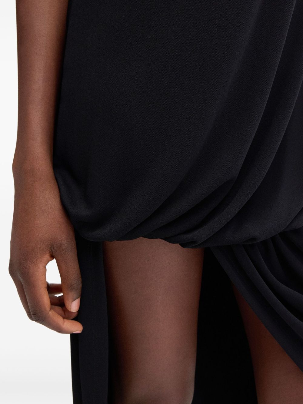 Jacquemus Peplo Asymmetric Mini Dress Black