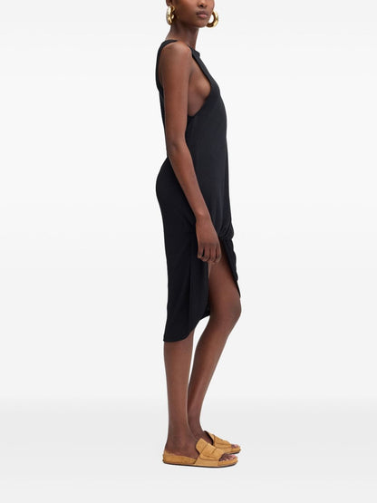 Jacquemus Peplo Asymmetric Mini Dress Black