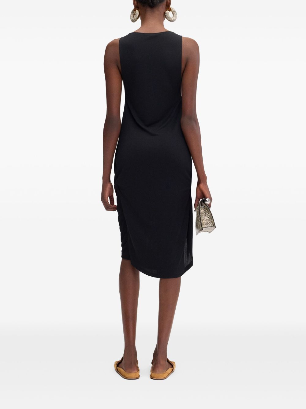 Jacquemus Peplo Asymmetric Mini Dress Black