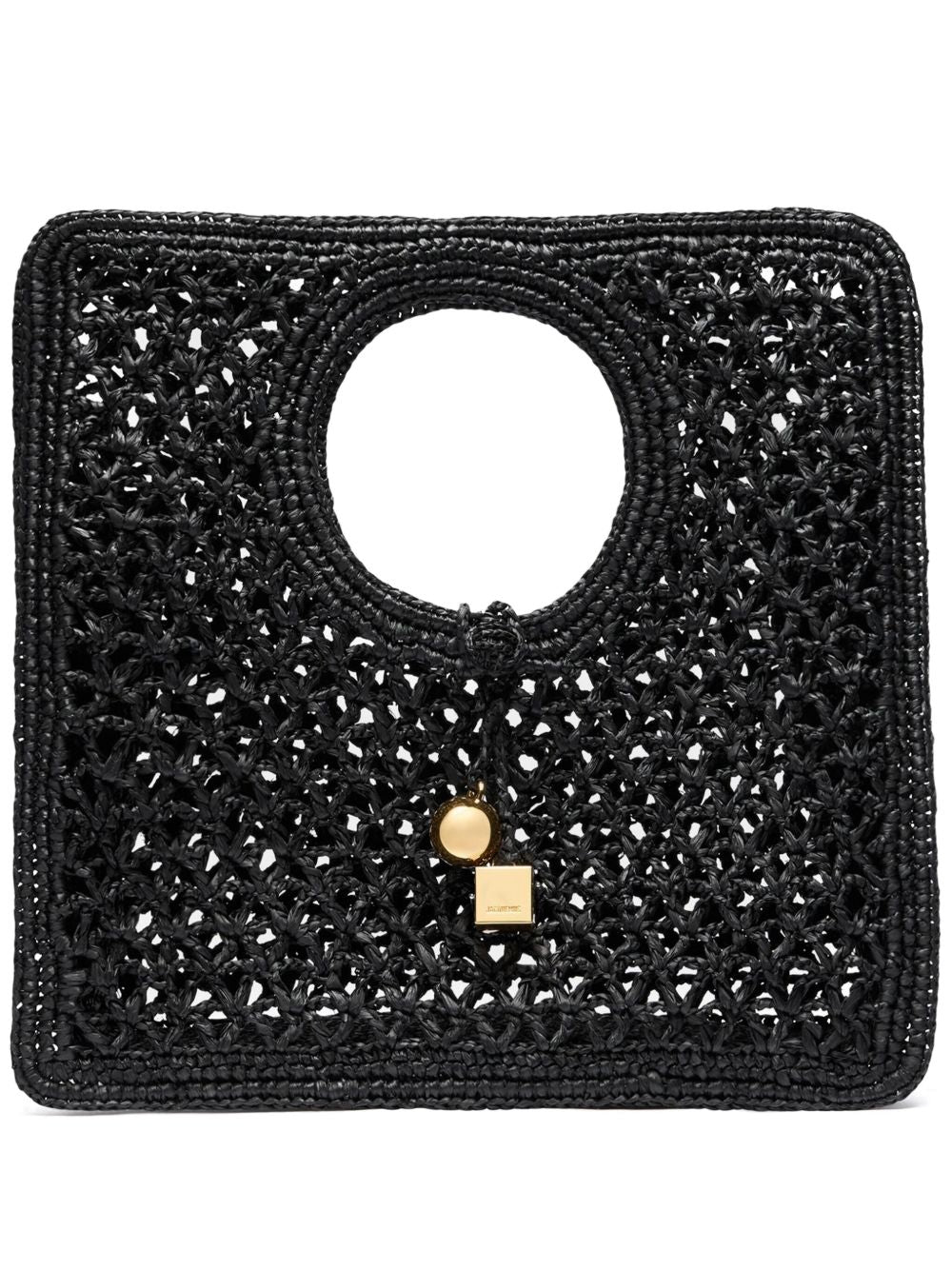JACQUEMUS The Small Square Spiaggia Handbag Black