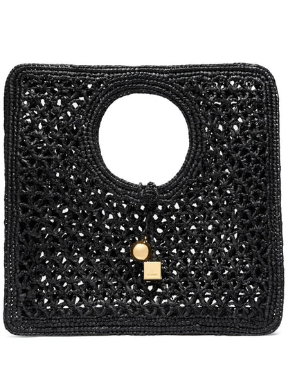 JACQUEMUS The Small Square Spiaggia Handbag Black