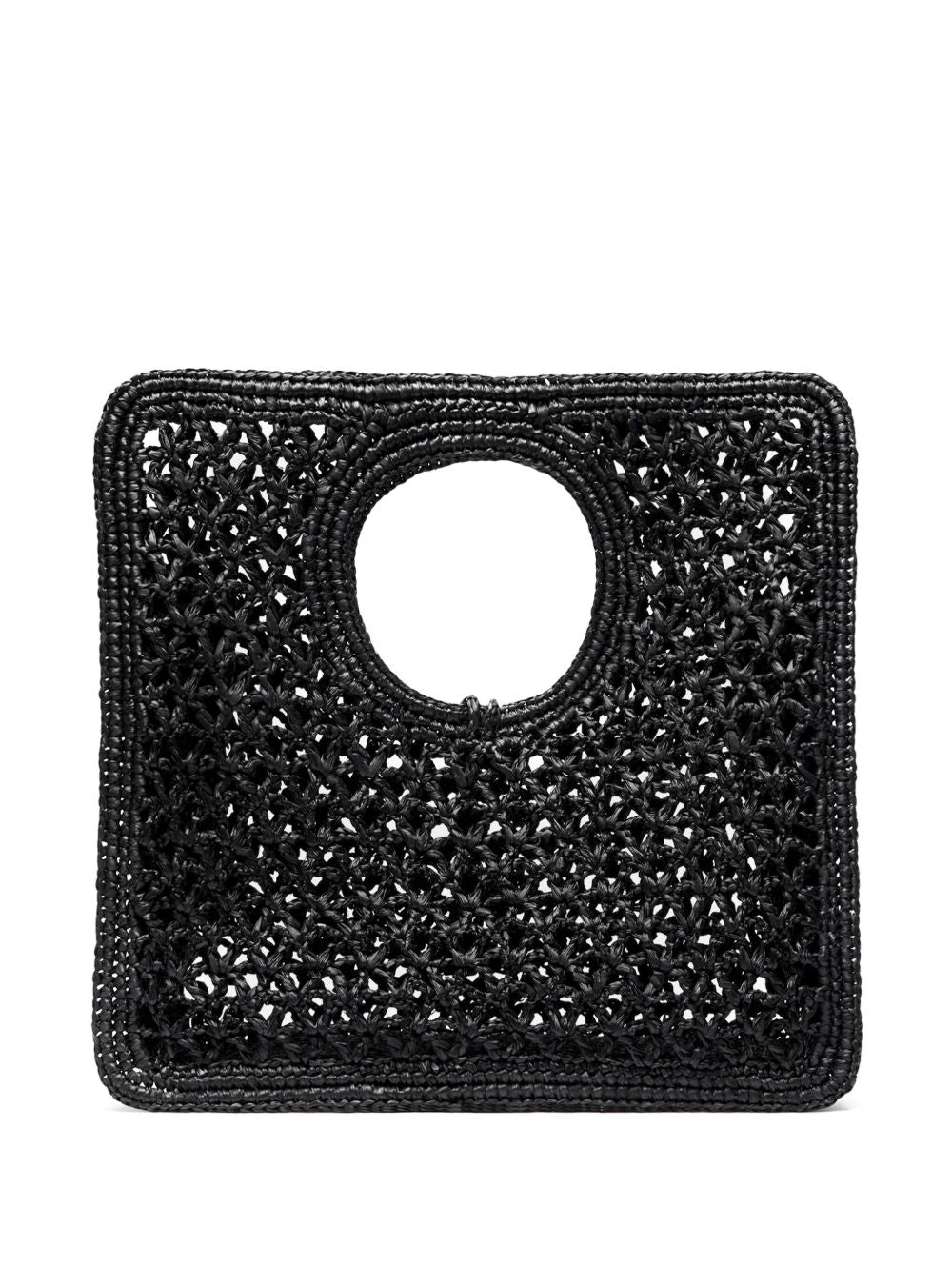 JACQUEMUS The Small Square Spiaggia Handbag Black