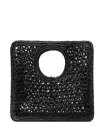 JACQUEMUS The Small Square Spiaggia Handbag Black