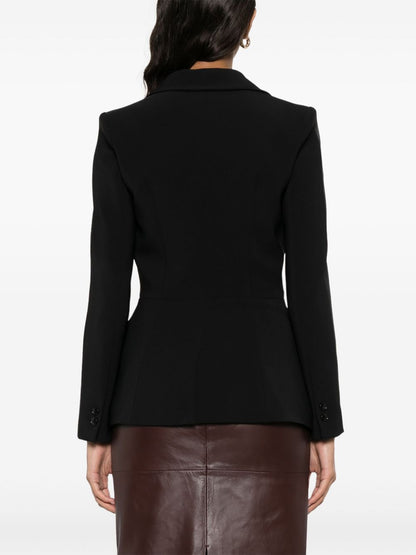 Elisabetta Franchi Double-Breasted Tailored Blazer Black
