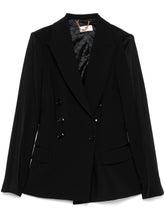 Elisabetta Franchi Double-Breasted Tailored Blazer Black