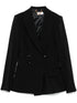 Elisabetta Franchi Double-Breasted Tailored Blazer Black