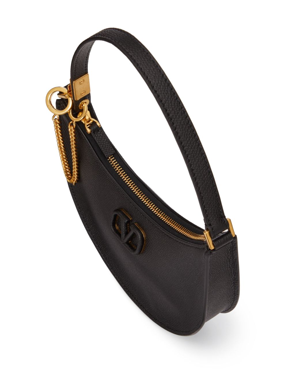 Valentino Garavani VLogo Signature Mini Hobo Clutch Bag Black
