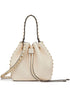 Valentino Garavani Rockstud Grainy Calfskin Bucket Bag Ivory