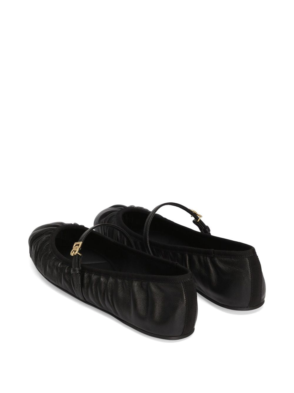 Dolce &amp; Gabbana Nappa Leather Ballet Flats Black