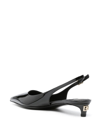 Dolce &amp; Gabbana Lollo Calfskin Slingback Black