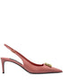 Dolce & Gabbana Polished calfskin slingback Pink