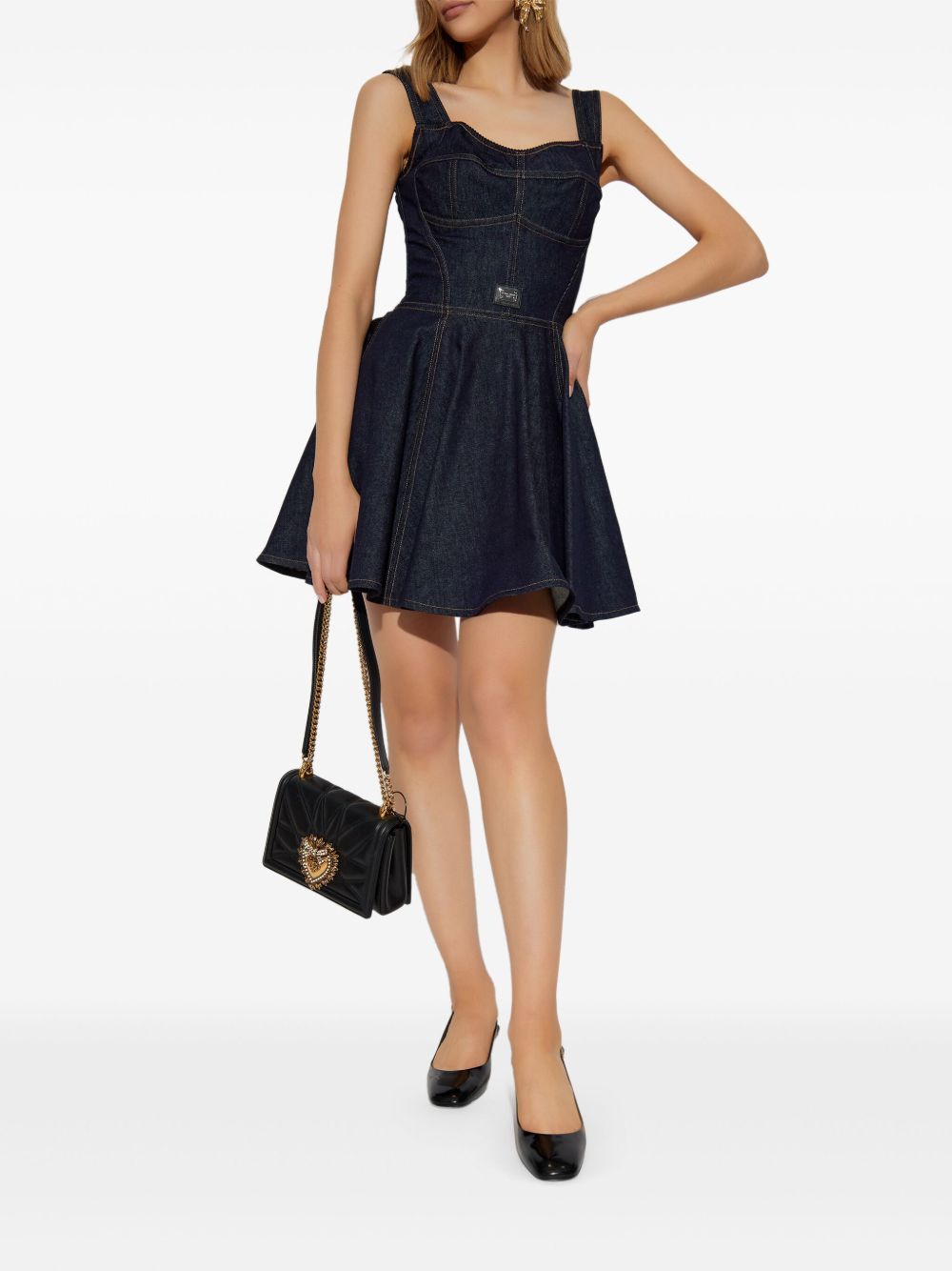 Dolce &amp; Gabbana Denim Bustier Short Dress