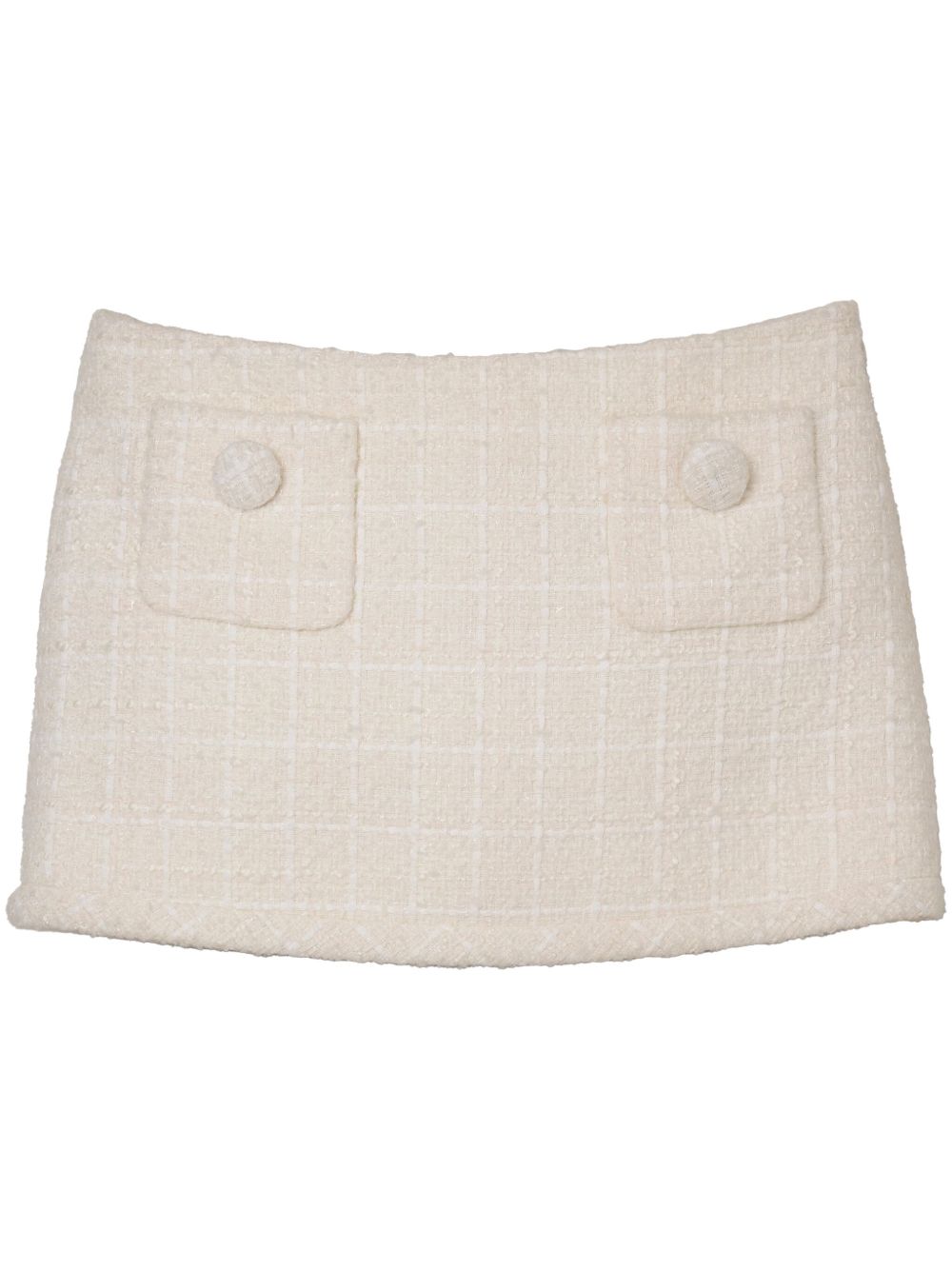 Marc Jacobs Tweed Mini Skirt in Ivory