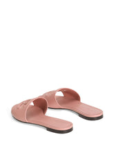 Dolce & Gabbana DG Logo Leather slides Pink