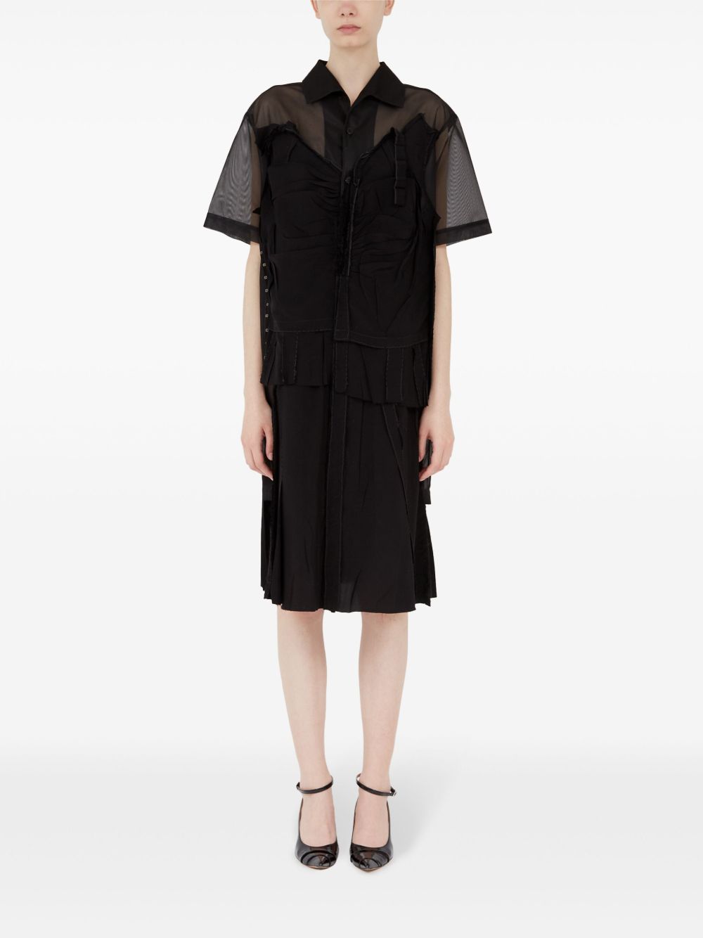 Maison Margiela Layered Midi Dresses Black