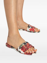 Dolce & Gabbana Rubber Beachwear Sliders Floral