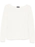 Emporio Armani Jacquard Boat-Neck Sweaters White