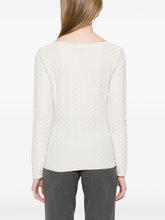 Emporio Armani Jacquard Boat-Neck Sweaters White