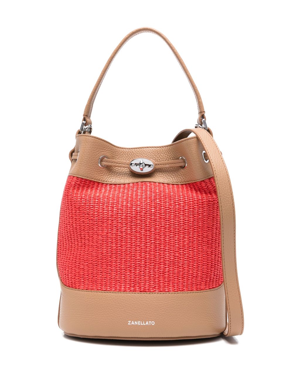 Zanellato Monda Vimini Small Bucket bag Red