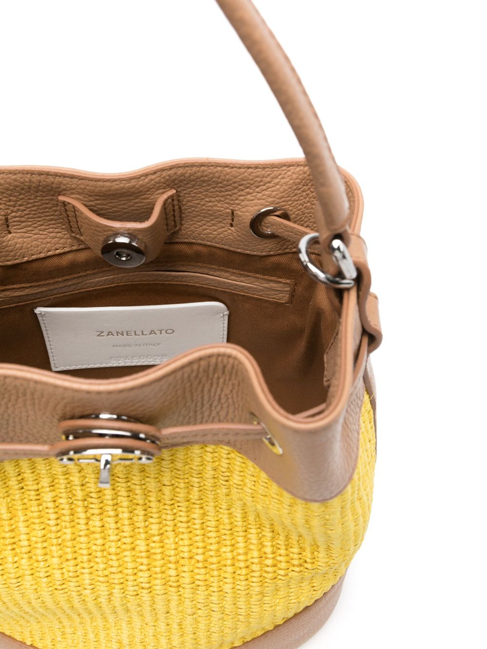 Zanellato Monda Vimini Small Bucket Bag Yellow