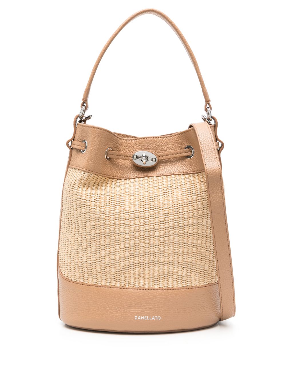 Zanellato Monda Vimini Small Bucket Bag Light Beige