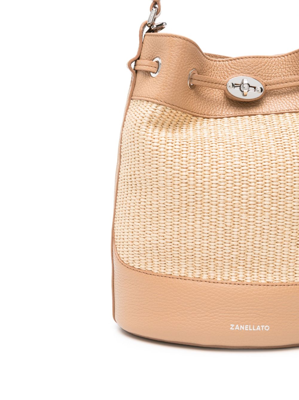 Zanellato Monda Vimini Small Bucket Bag Light Beige