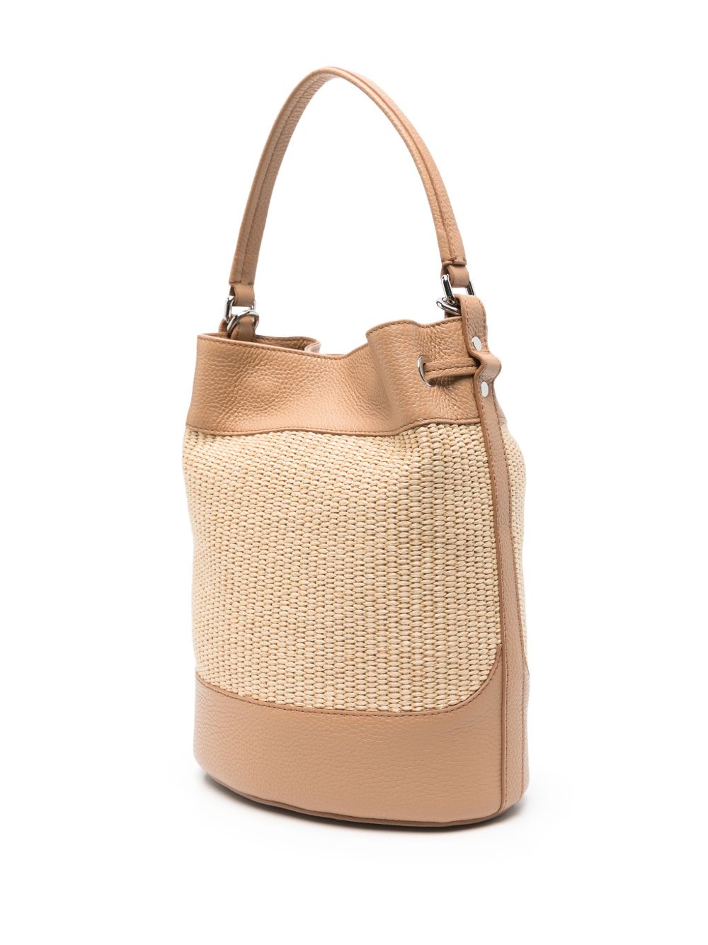 Zanellato Monda Vimini Small Bucket Bag Light Beige