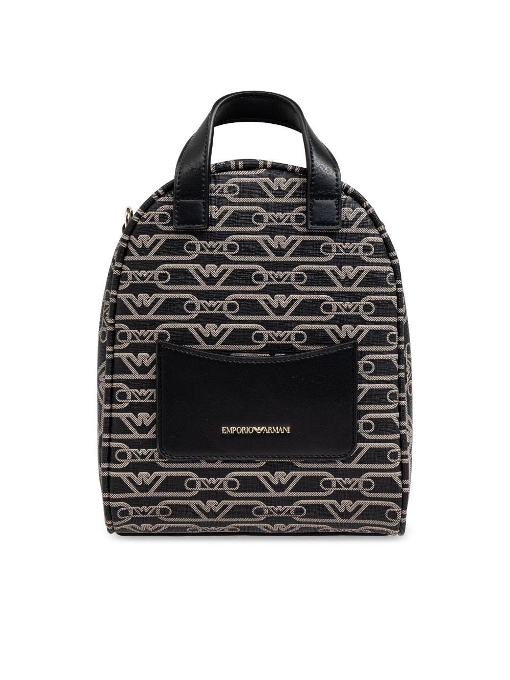 Emporio Armani Jacquard Backpack in Black