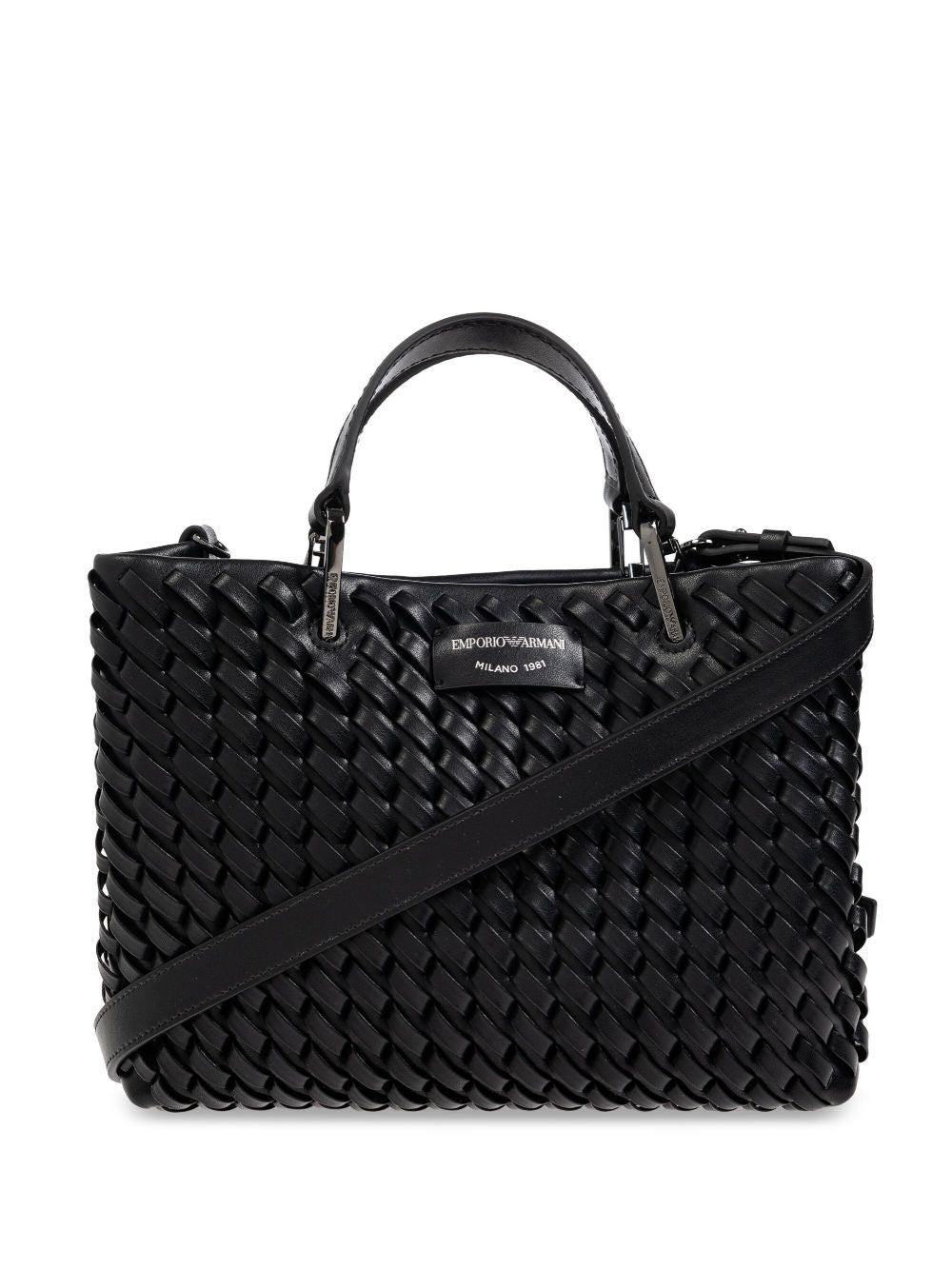 Emporio Armani MyEA Small Interwoven Handbag Black