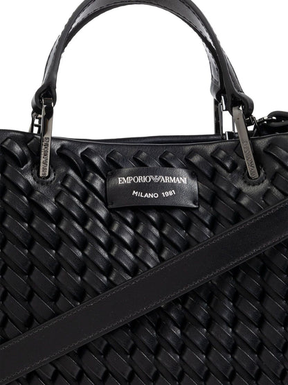 Emporio Armani MyEA Small Interwoven Handbag Black