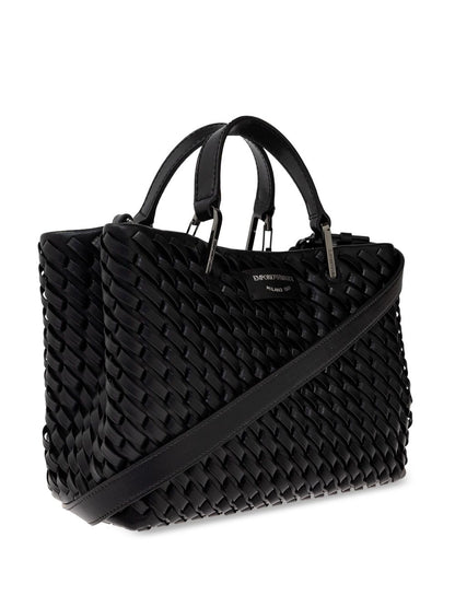 Emporio Armani MyEA Small Interwoven Handbag Black